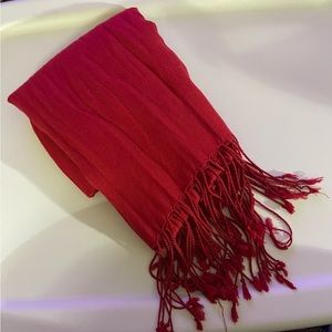 ****4 for $15*** Red scarf with fringe